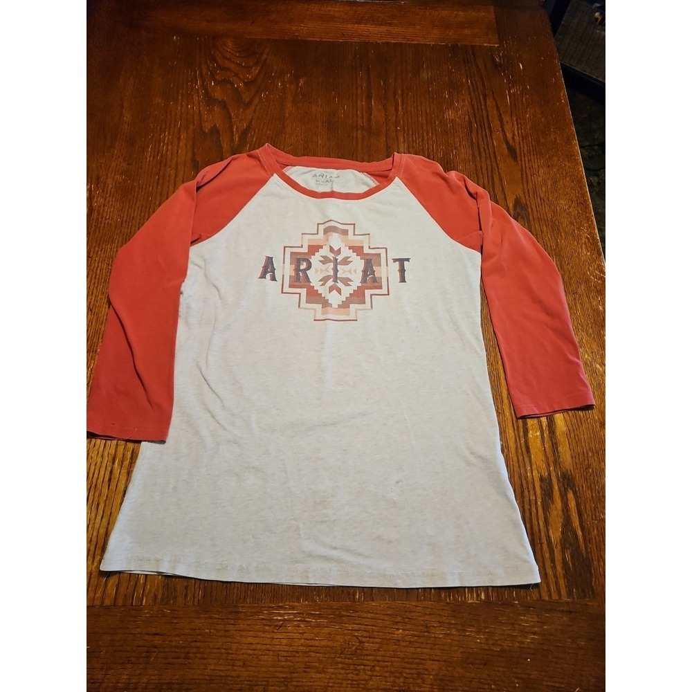Ariat Real Women's Small Classic Fit Graphic 3/4 Sleeves T-Shirt Jersey (A850)
